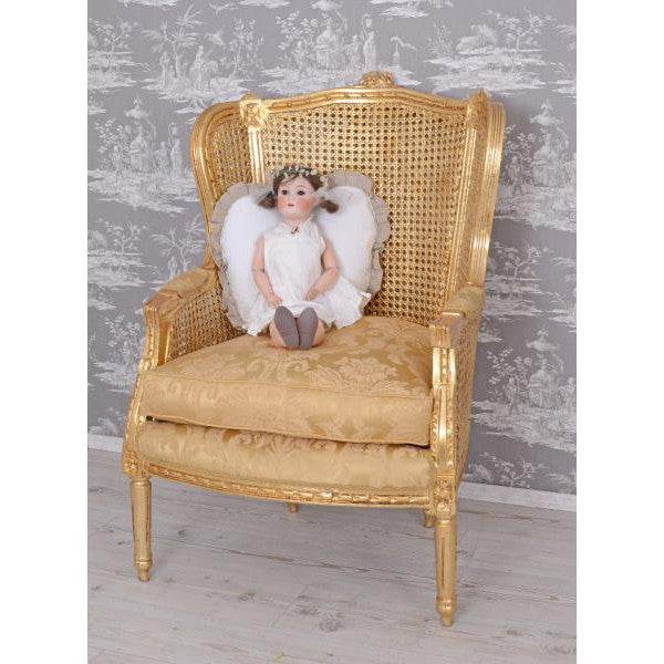 ELEGANTER OHRENSESSEL IM BAROCK STIL GOLD - Palo24