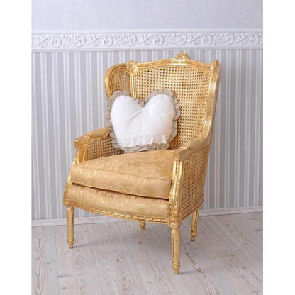 ELEGANTER OHRENSESSEL IM BAROCK STIL GOLD - Palo24