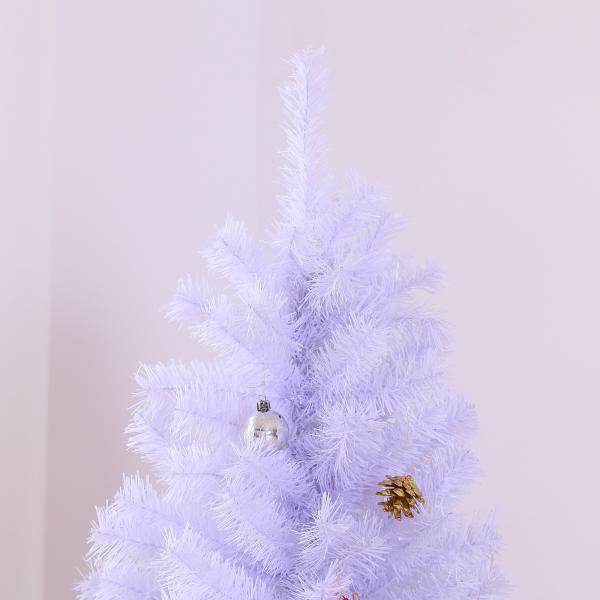 Weihnachtsbaum künstlicher 180cm mit Ständer inkl. Dekor weiss - Palo24