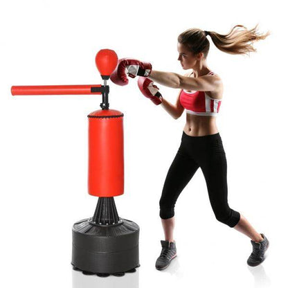 Standboxsack Boxtrainingsgerät Boxassistent Schwarz Rot - Palo24