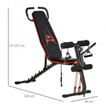 Hantelbank verstellbare Trainingsbank mit elastischer Seils - Palo24