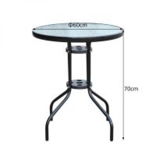 Outsunny® Gartentisch Glastisch Bistrotisch Balkontisch ?60x70cm - Palo24