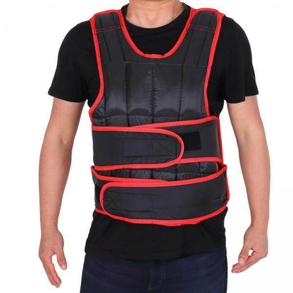 20 kg Trainingsweste einstellbare Gewichtsweste Schwarz+Rot - Palo24