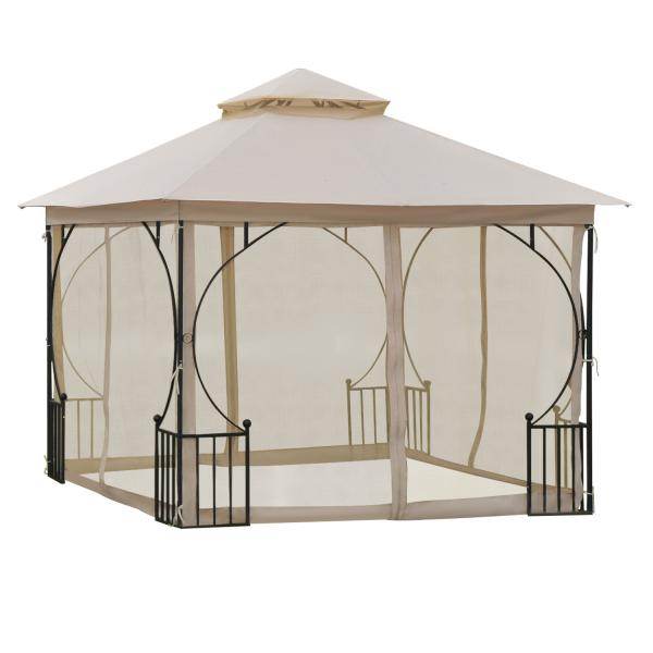 Gartenpavillon Partyzelt Festzelt Doppeldach 3x3m - Palo24