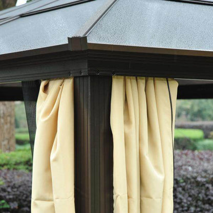 Pavillon Garten Luxus 4,3 x 3,6 m Braun Schwarz - Palo24