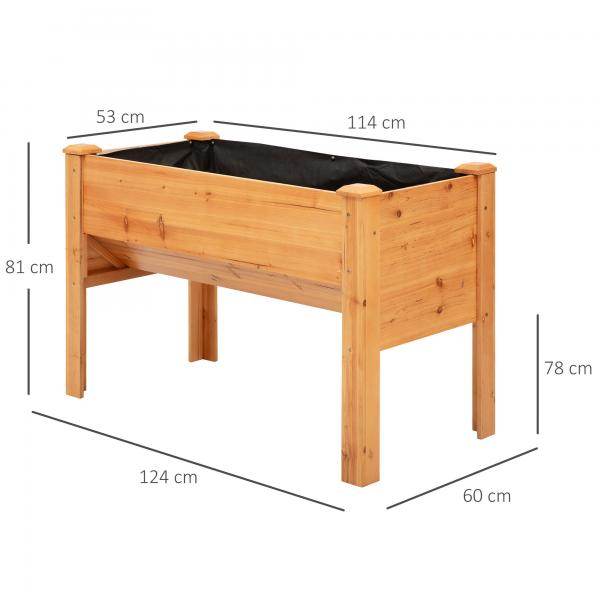 Hochbeet aus Holz Kräuterbeet Pflanzkasten mit Abflussloch - Palo24