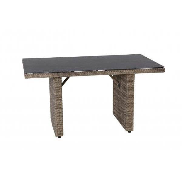 Rattantisch Turin Loungetisch Couchtisch 130x75 cm Natur - Palo24