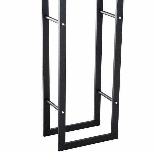 Feuerholzregal Kaminholzablage Kaminholzständer Kaminholzhalter 100kg Stahl Schwarz - Palo24