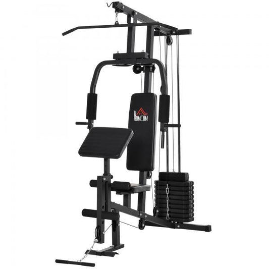 Kraftstation Fitnessstation Multigym inkl. Gewichten Stahl Schwarz - Palo24