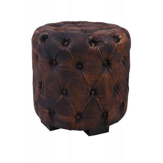 RETRO SITZWÜRFEL HOCKER CHESTERFIELD POUF VINTAGE FUSSHOCKER - Palo24