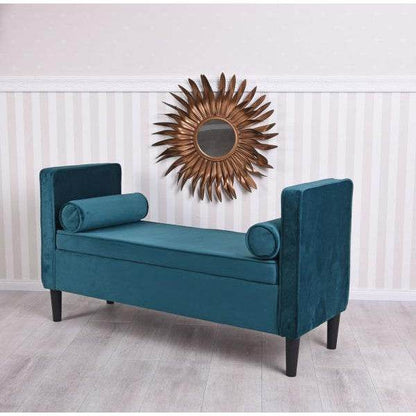 TRUHENBANK SOFABANK HOLLYWOOD SITZBANK & KISSEN SAMT PETROL - Palo24
