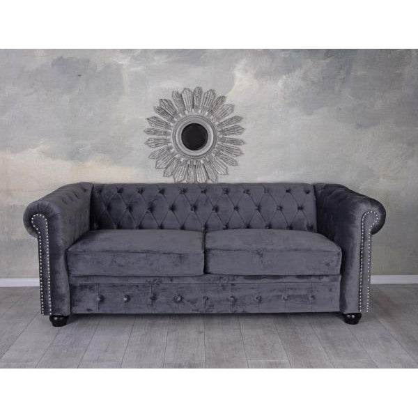 ZWEISITZER SOFA SAMT GRAU - Palo24