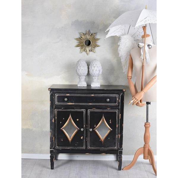 VINTAGE ANRICHTE SCHWARZ SIDEBOARD ANTIK KOMMODE KÜCHENSCHRANK - Palo24