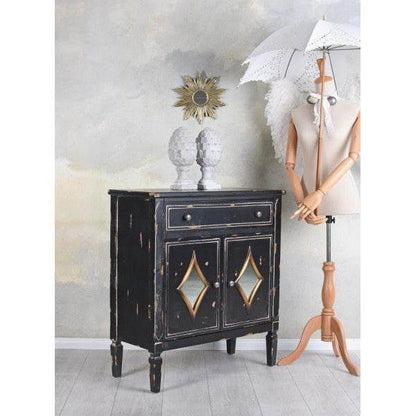 VINTAGE ANRICHTE SCHWARZ SIDEBOARD ANTIK KOMMODE KÜCHENSCHRANK - Palo24