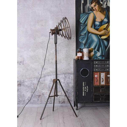 STEHLAMPE MID-CENTURY FABRIK LEUCHTE STANDLEUCHTE RETRO LAMPE METALL - Palo24
