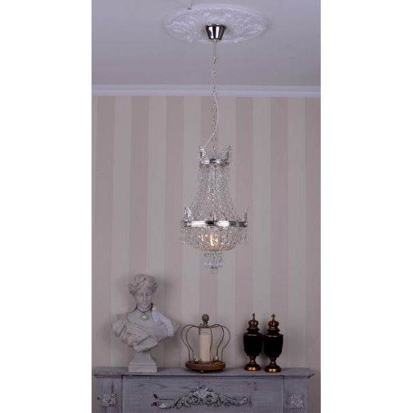 KRONLEUCHTER ANTIK LÜSTER SILBER KRISTALLLEUCHTER DECKENLÜSTER LAMPE - Palo24