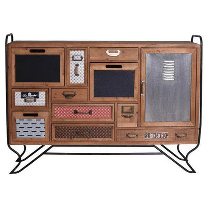 LOFT ANRICHTE VINTAGE SIDEBOARD SCHUBLADENSCHRANK METALL HOLZKOMMODE - Palo24