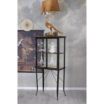 GLASVITRINE LOFT STUDIO VITRINENSCHRANK WOHNZIMMERSCHRANK SAMMELVITRINE - Palo24