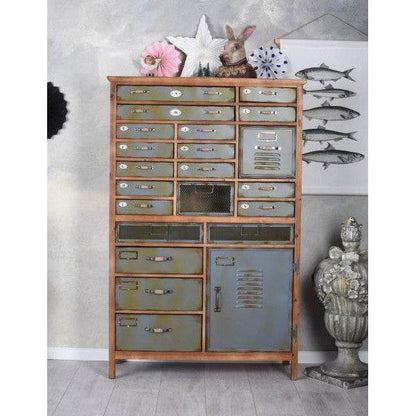 APOTHEKERSCHRANK LOFT APOTHEKERKOMMODE METALLSCHRANK RETRO KOMMODE - Palo24