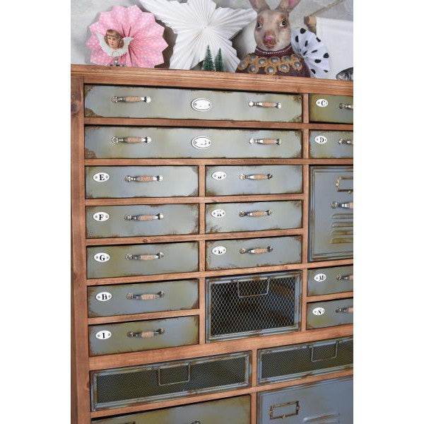 APOTHEKERSCHRANK LOFT APOTHEKERKOMMODE METALLSCHRANK RETRO KOMMODE - Palo24