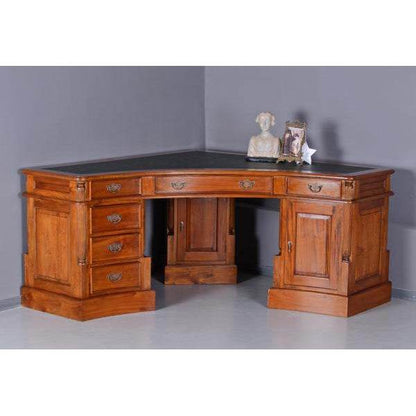 Eckschreibtisch Mahagoni Schreibtisch Corner Desk Antik - Palo24