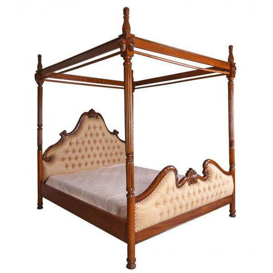 Canopy Himmelbett Mahagoni Schädel 4 Pfosten 180x200cm - Palo24