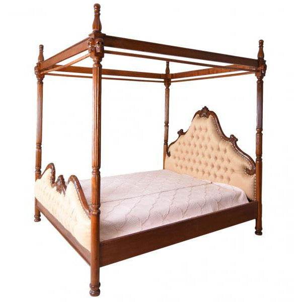 Canopy Himmelbett Mahagoni Schädel 4 Pfosten 180x200cm - Palo24
