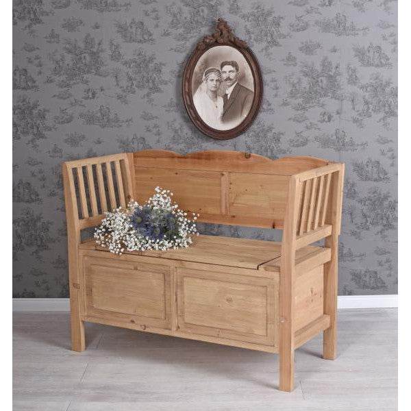 TRUHENBANK LANDHAUSSTIL SITZBANK TRUHE HOLZBANK VINTAGE - Palo24