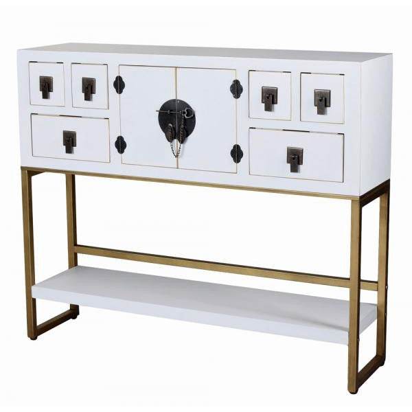 SIDEBOARD WEISS ANRICHTE CHINESISCHER HOCHZEITSSCHRANK - Palo24