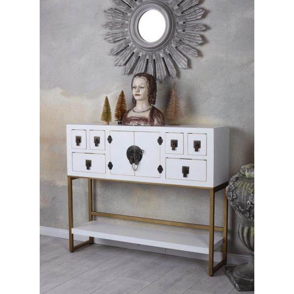 SIDEBOARD WEISS ANRICHTE CHINESISCHER HOCHZEITSSCHRANK - Palo24