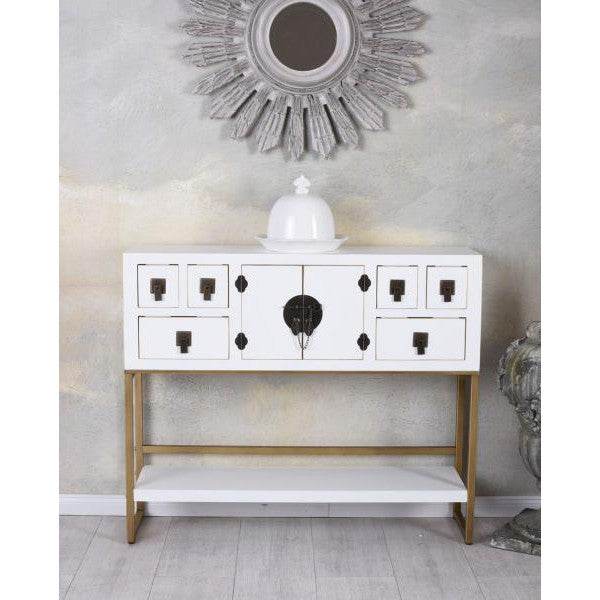 SIDEBOARD WEISS ANRICHTE CHINESISCHER HOCHZEITSSCHRANK - Palo24