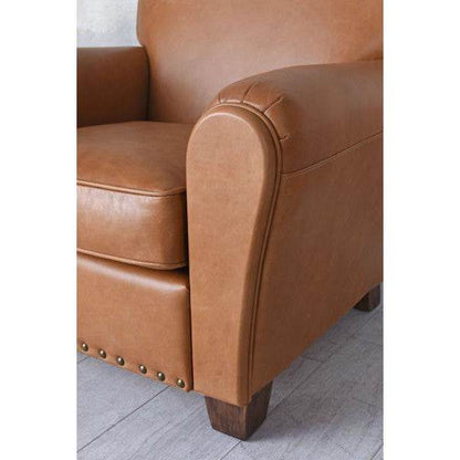 LEDER SESSEL COGNAC CLUBSESSEL ART DECO ARMLEHNSESSEL RETRO SITZMÖBEL - Palo24