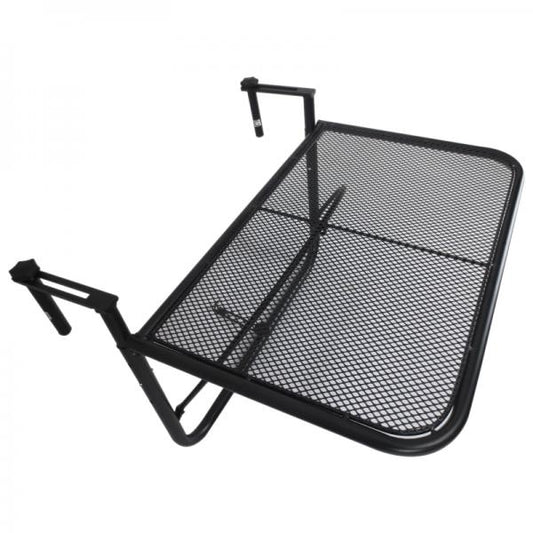 Balkonhängetisch Hängetisch höhenverstellbar viereckig Metall Schwarz L60 x B56,5 x H45 cm - Palo24