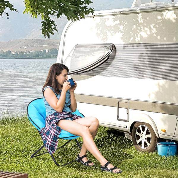Klappstuhl Klappsessel Campingstuhl Gartenstuhl Blau - Palo24