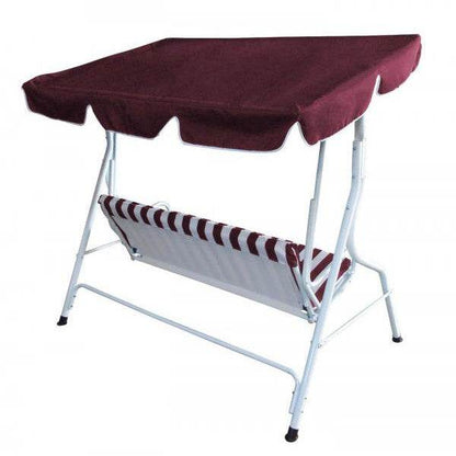 Hollywoodschaukel FLORIDA 3-sitzer, weiss / bordeaux - Palo24