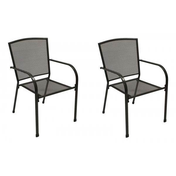 Garnitur Sitzgruppe CLASSIC 7-teilig, Streckmetall anthrazit (Tisch 90x150cm) - Palo24