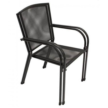Garnitur Sitzgruppe CLASSIC 7-teilig, Streckmetall anthrazit (Tisch 90x150cm) - Palo24