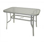 Tisch MILANO 120x70cm, Alu + Glas - Palo24