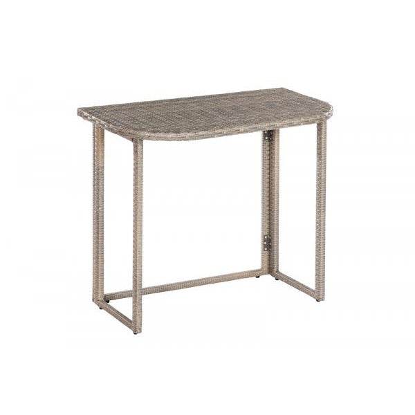 Eckbank Set BREGENZ 2-teilig, Stahl + Polyrattan grau-beige, mit Polster - Palo24
