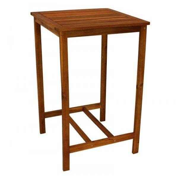 Barset Bartisch Barhocker INDRA 3-teilig, Akazienholz geölt, FSC®-zertifiziert