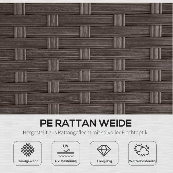 Polyrattan Sitzgarnitur 10 tlg. Sitzgruppe Gartenset Sofagarnitur - Palo24