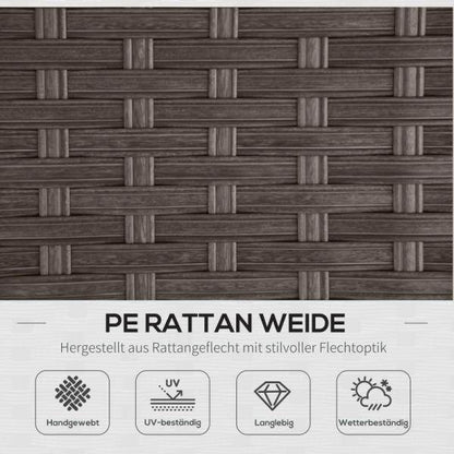 Polyrattan Sitzgarnitur 10 tlg. Sitzgruppe Gartenset Sofagarnitur - Palo24