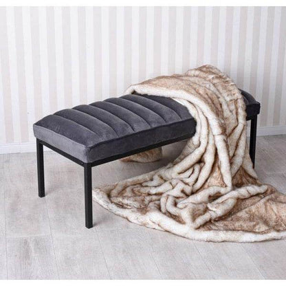 SAMT SITZBANK FRENCH BOUDOIR POLSTERBANK OTTOMANE HOCKER - Palo24