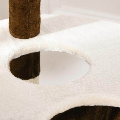 Katzenbaum Kletterbaum Kratzbaum Höhle Spielbaum Sisalsäulen Kaffeebraun - Palo24