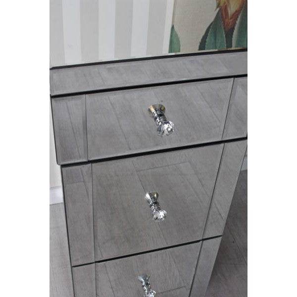 Schreibtisch verspiegelt Schreibpult Glas - Palo24