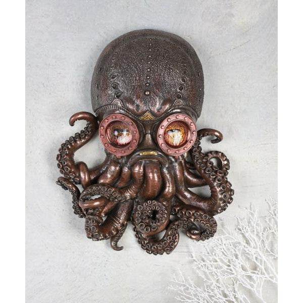 STEAMPUNK OCTOPUS KRAKE WANDDEKO TINTENFISCH KOPF WANDFIGUR - Palo24