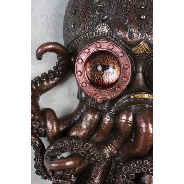 STEAMPUNK OCTOPUS KRAKE WANDDEKO TINTENFISCH KOPF WANDFIGUR - Palo24