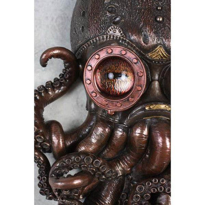 STEAMPUNK OCTOPUS KRAKE WANDDEKO TINTENFISCH KOPF WANDFIGUR - Palo24
