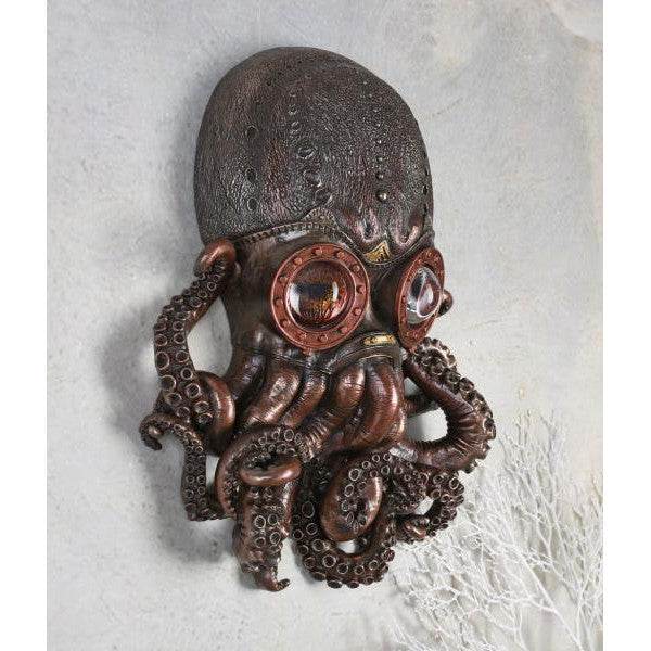 STEAMPUNK OCTOPUS KRAKE WANDDEKO TINTENFISCH KOPF WANDFIGUR - Palo24