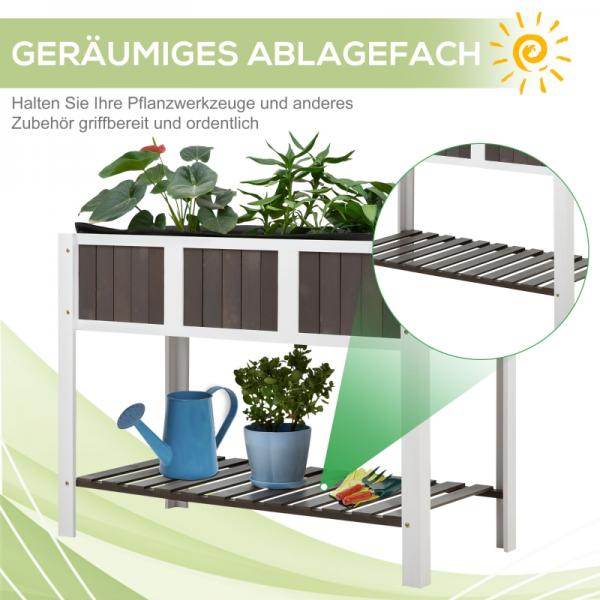 Pflanztisch Gartentisch hölzerne Arbeitsfläche Gartenbeete für Gemüse Blumen - Palo24